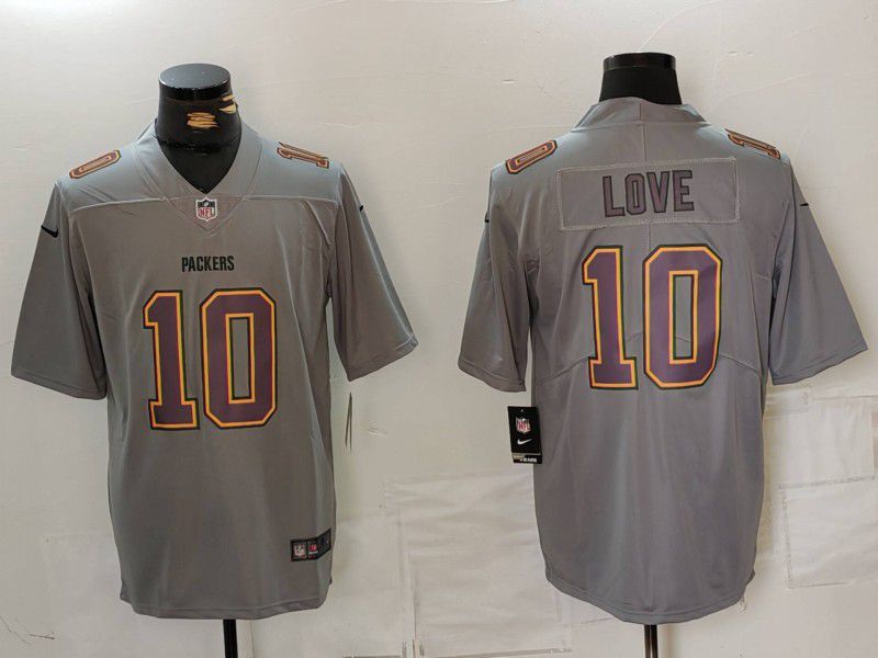Men Green Bay Packers #10 Love Grey 2024 Nike Vapor Limited NFL Jersey style 2->los angeles dodgers->MLB Jersey